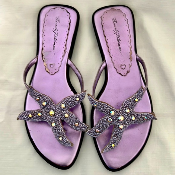 Beverly Feldman Shoes - Beverly Feldman~Metallic Lavender Starfish Sandals